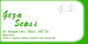 geza sepsi business card